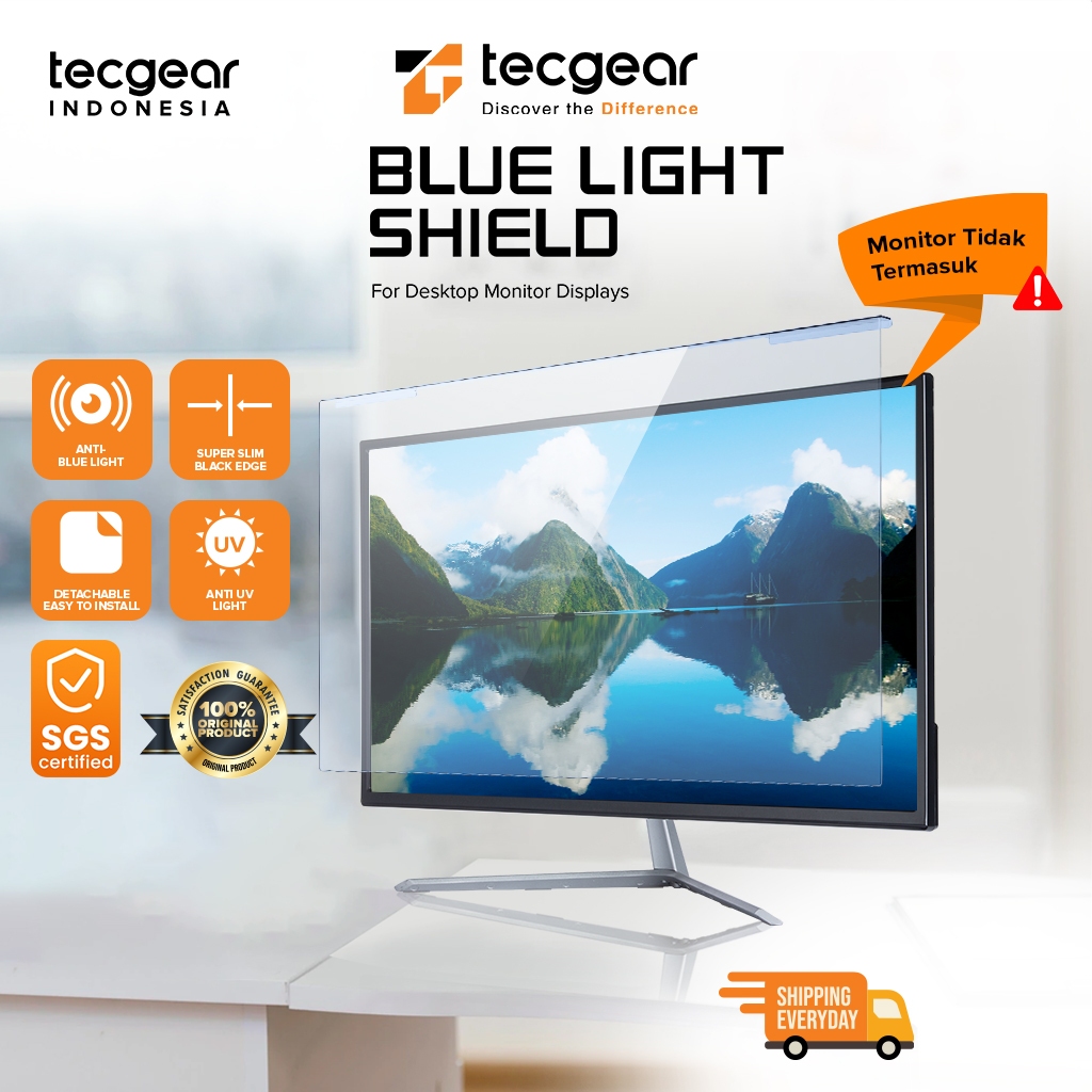 Jual TECGEAR Anti Blue Light dan Radiasi UV untuk Monitor 20-27 inch ...