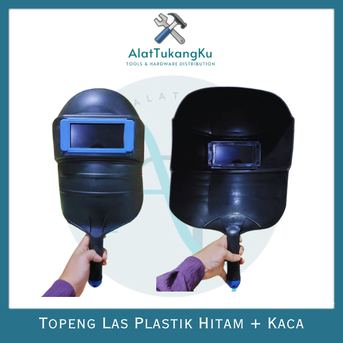 Jual Tokio Topeng Las Hitam + Kaca / Kap Las Welding Helmet Kedok ...