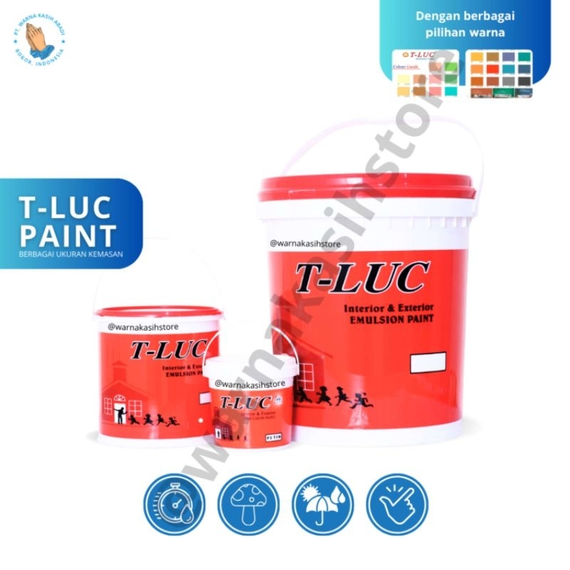 Jual T-LUC Interior & Exterior Emulsion Paint Original Warna Khusus ...