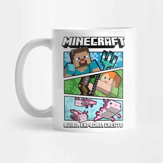 Jual Build, explore & axolotl! Minecraft Mug | Shopee Indonesia