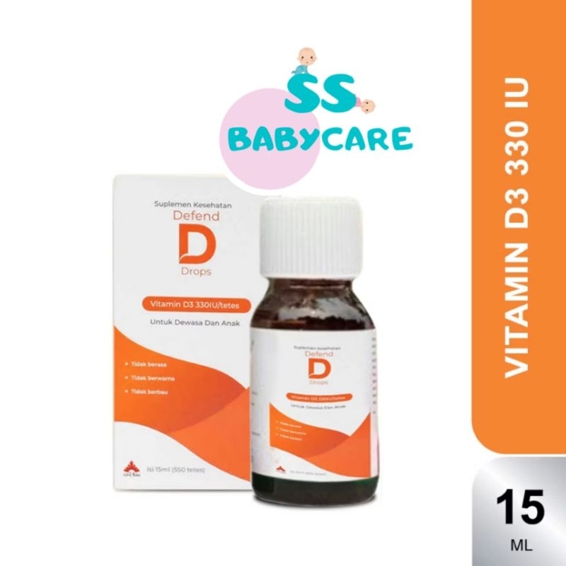 Jual Defend D Drops Vitamin D3 330IU/tetes 15ml - Vitamin D3 Drops Anak ...