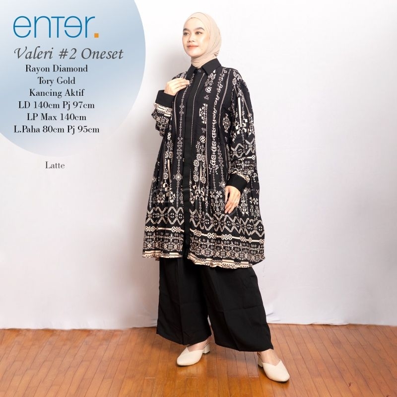 Jual setelan jumbo wanita kekinian ld fit 140 valeri set ORI Enter ...
