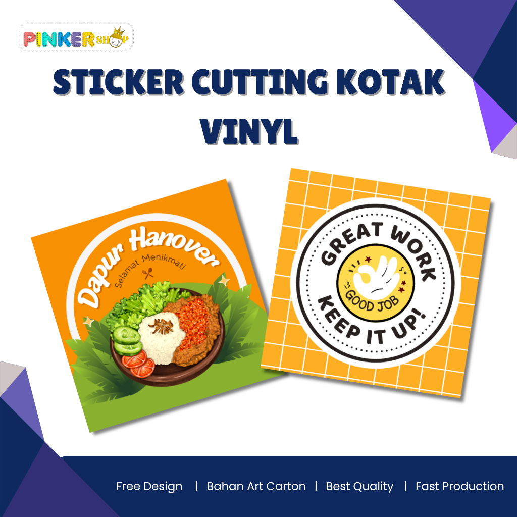 Jual CETAK STIKER KOTAK *ANTI AIR* STICKER LABEL MAKANAN KOTAK KEMASAN ...