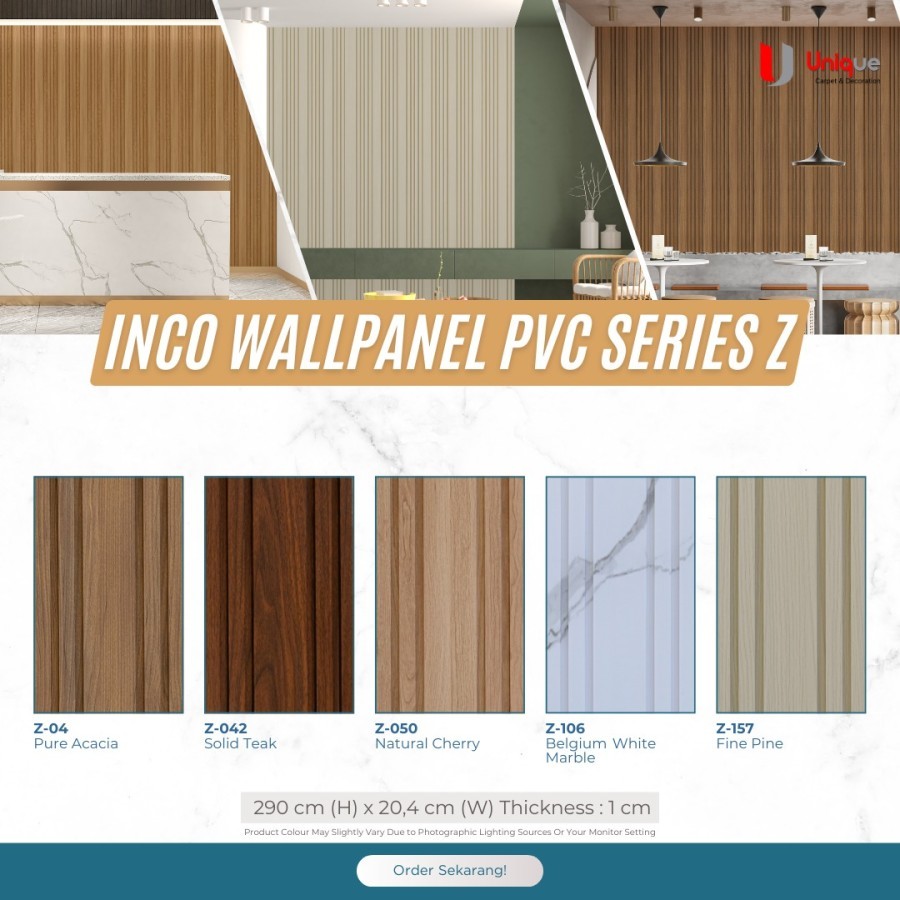Jual Wallpanel INCO Series Z Motif Kayu / PVC Wood Panel Tebal 1cm ...