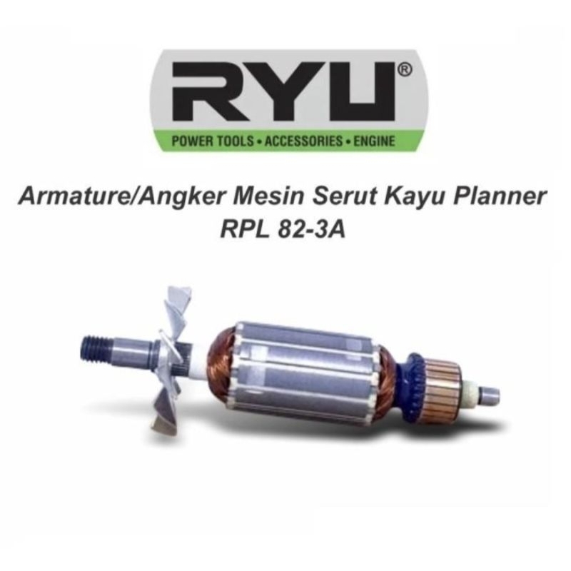 Jual RYU Angker Mesin Serut Kayu Listrik Planner RPL 82-3A Armature ...