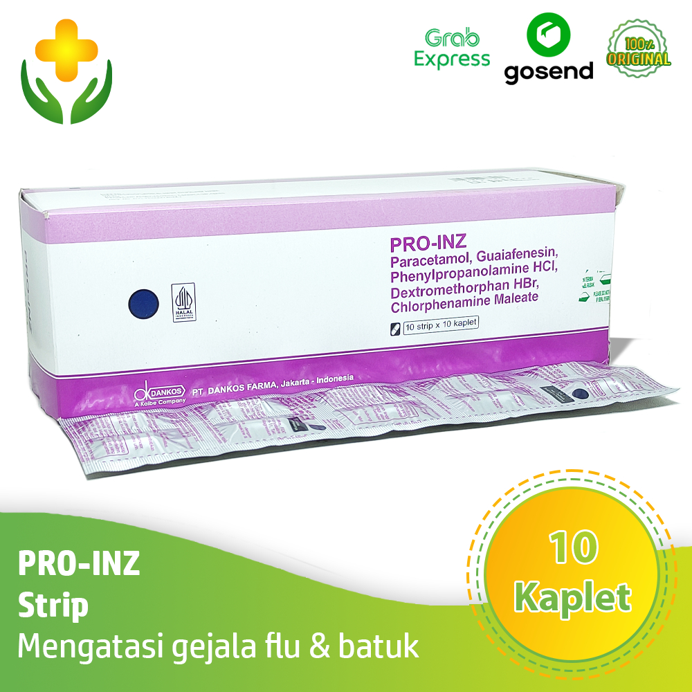 Jual Pro-Inz 1 Strip 10 Kaplet Obat Flu Batuk Pilek Demam | Shopee ...