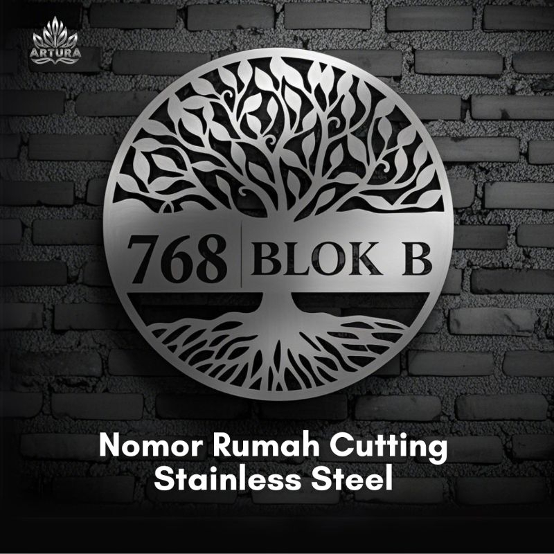 Jual Nomor Rumah Stainless Steel Premium Elegan Anti Karat Modern Home ...