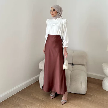 Dezhaf Kiana Satin Skirt Rok Satin A Line