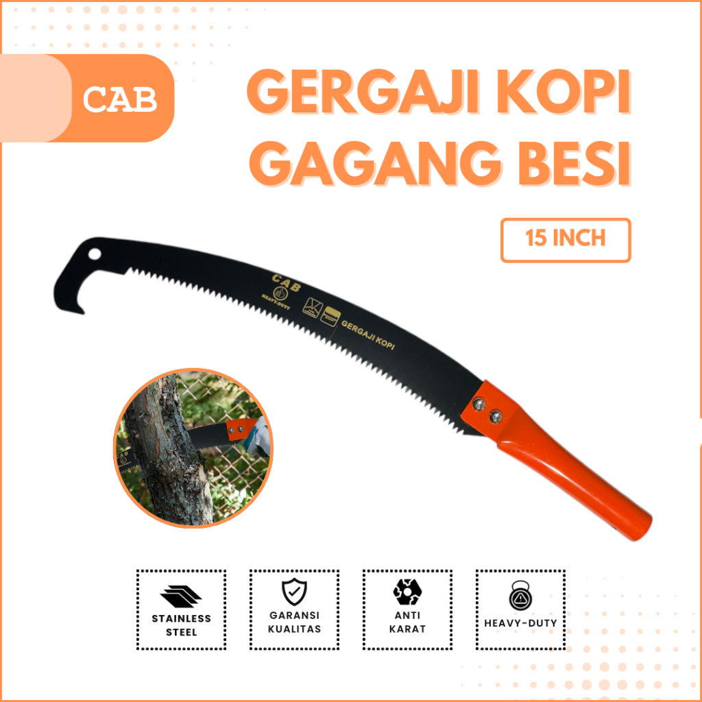 Jual Baru Cab Gergaji Kopi Lengkung Gagang Besi / Gergaji Dahan Ranting ...