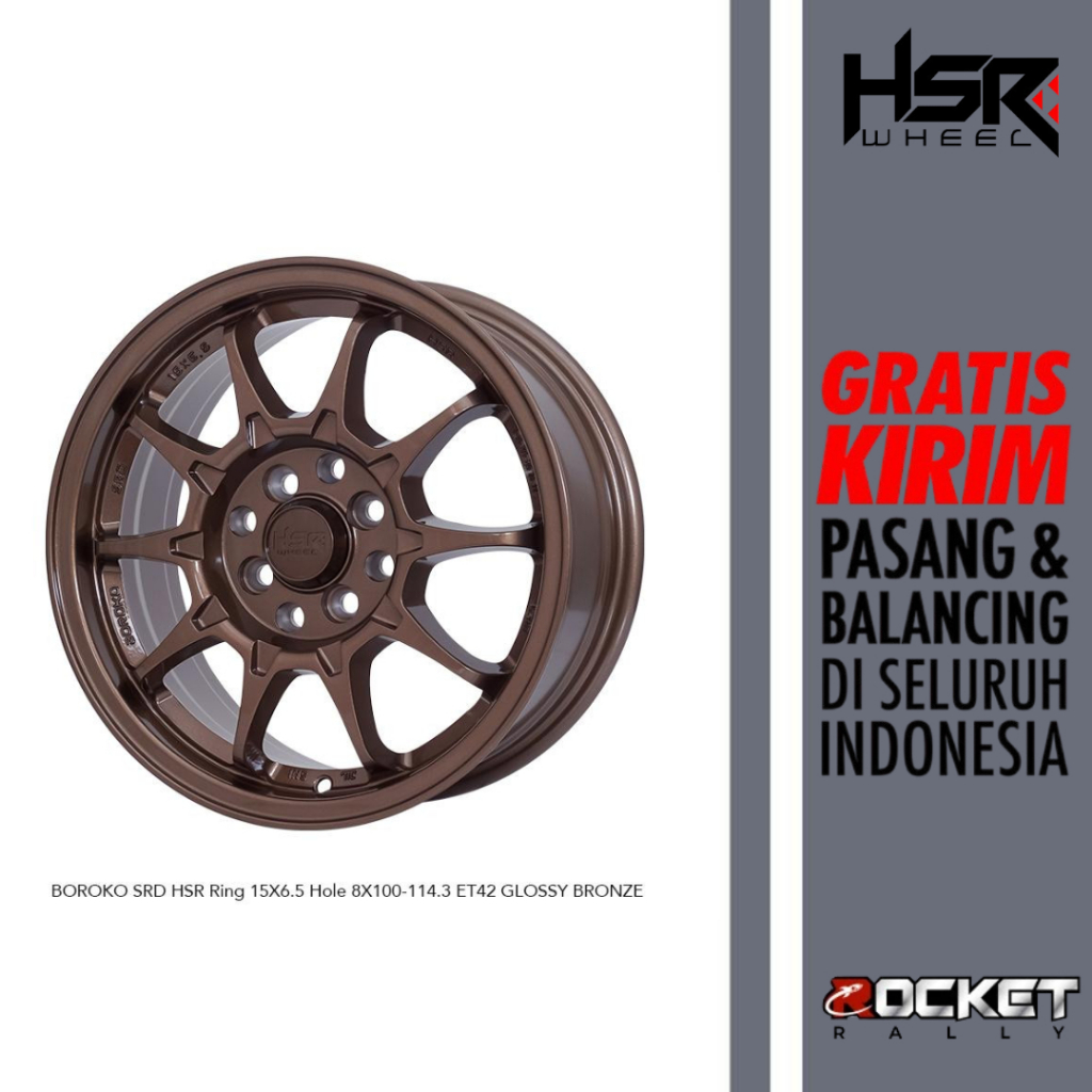 Jual VELG RACING HSR SRD R15 LEBAR 6,5 BAUT 4 PNP MOBIL BRIO JAZZ YARIS ...