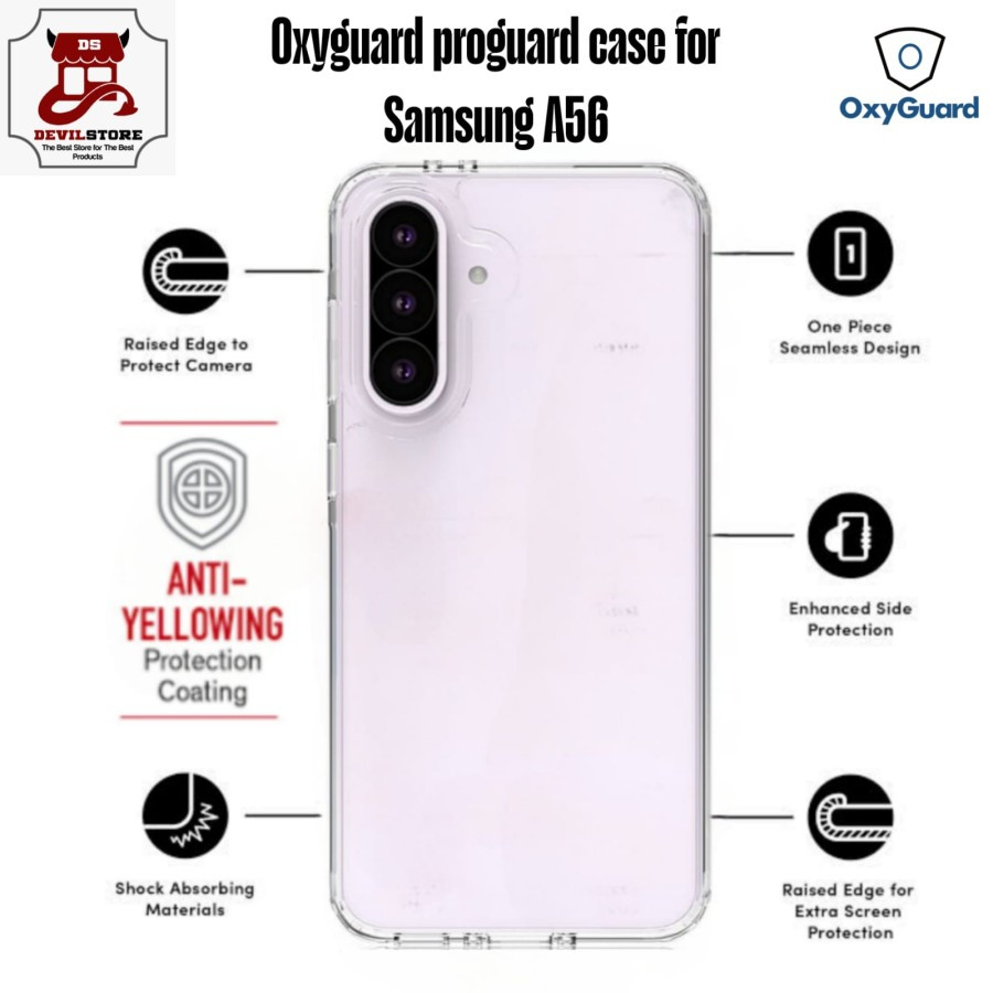 Jual Oxyguard Proguard Clear Case Hybrid for Samsung A56 2025 Casing ...