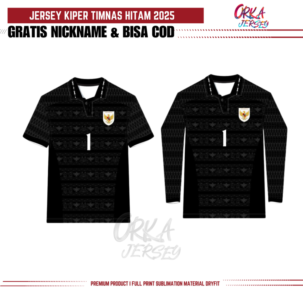 Jual Jersey Kiper Timnas Hitam Lengan Panjang Lengan Pendek Terbaru ...