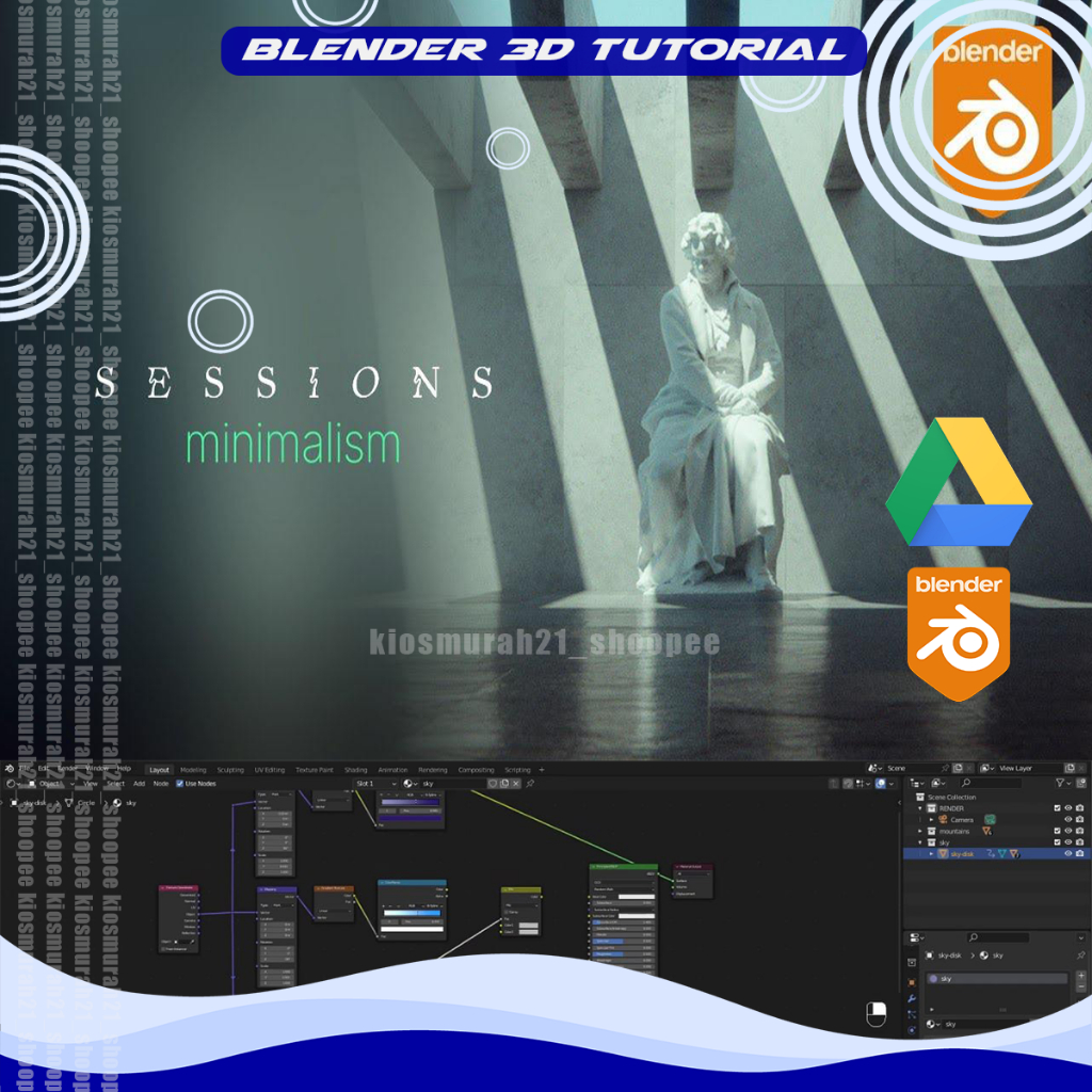 Jual Blender 3D Tutorial SESSIONS Minimalism | Shopee Indonesia