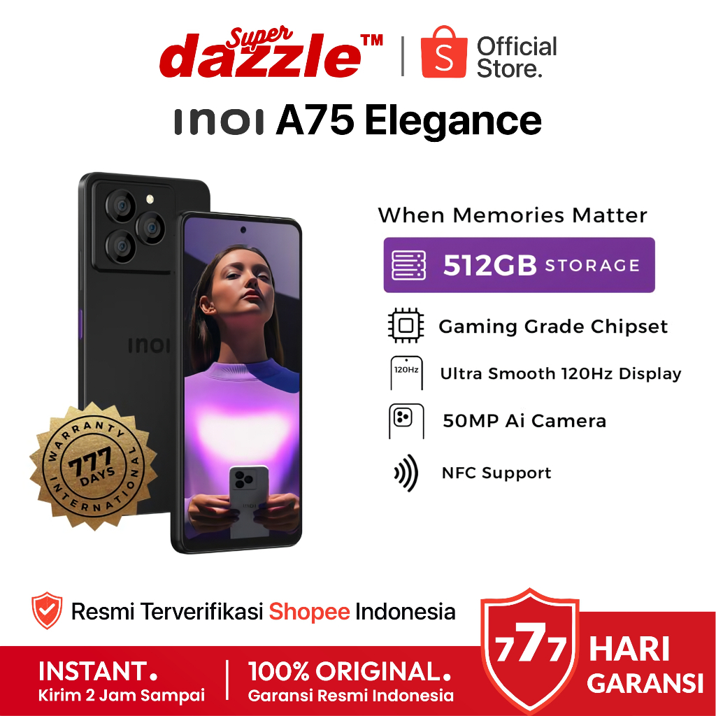 Jual [ TERLARIS ] HP INOI A75 Elegance 8/512 6/256 GB Original Resmi ...