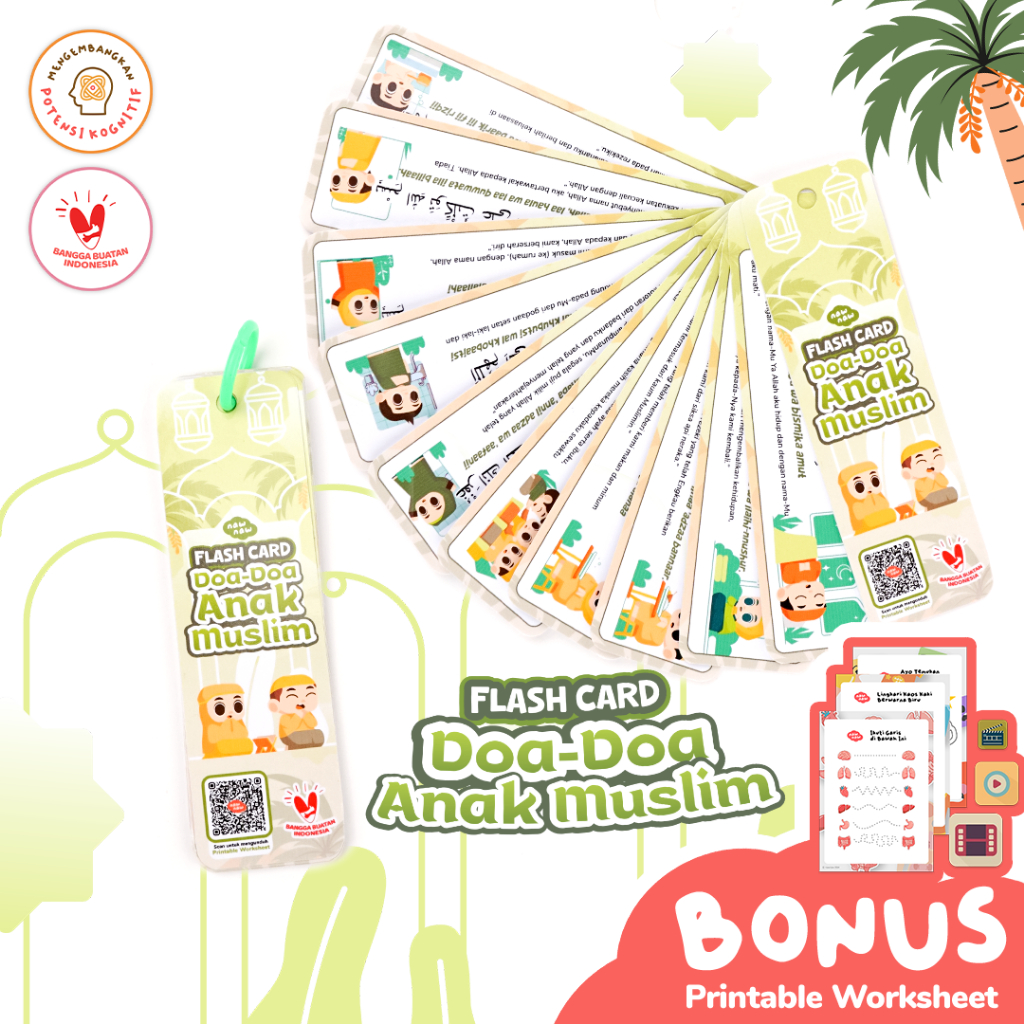 Jual nawnaw - Flash Card Doa Anak Islami, Doa Sehari Hari Untuk Anak ...