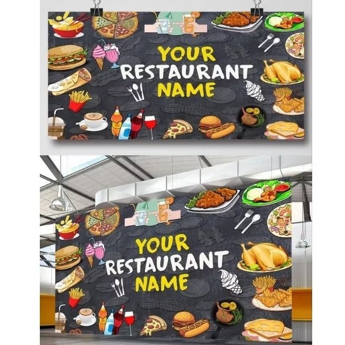 Jual CUSTOM PRINT STICKER VINYL RITRAMA OUTDOOR DINDING CAFE KACA MENU ...