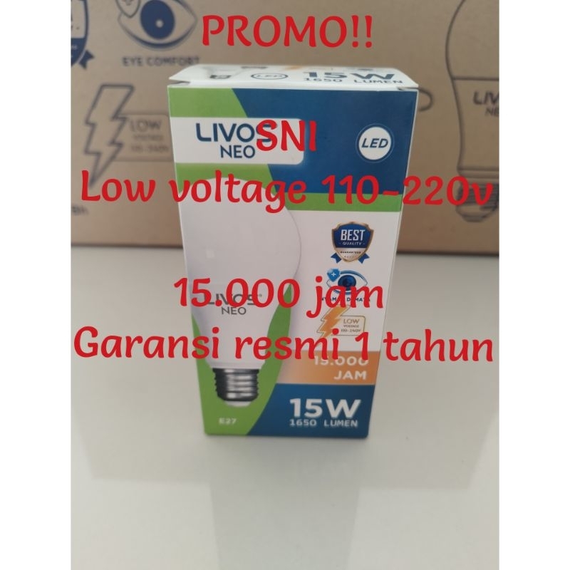 Jual ( SNI ) PAKET 5 BUAH LIVOS NEO Lampu Bohlam LED 15 Watt Cahaya ...