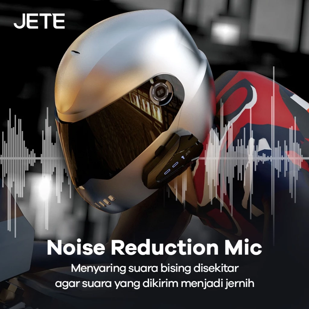 JETE RH1 Headset Helm Bluetooth IPX6 Mic BT5.4 – Bukan Intercom – Garansi 2 Tahun