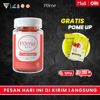 Pome ACV Less Sugar - Gummy Cuka Apel Apple Cider Vinegar Suplemen Diet Vegan Detox (60 gummies)