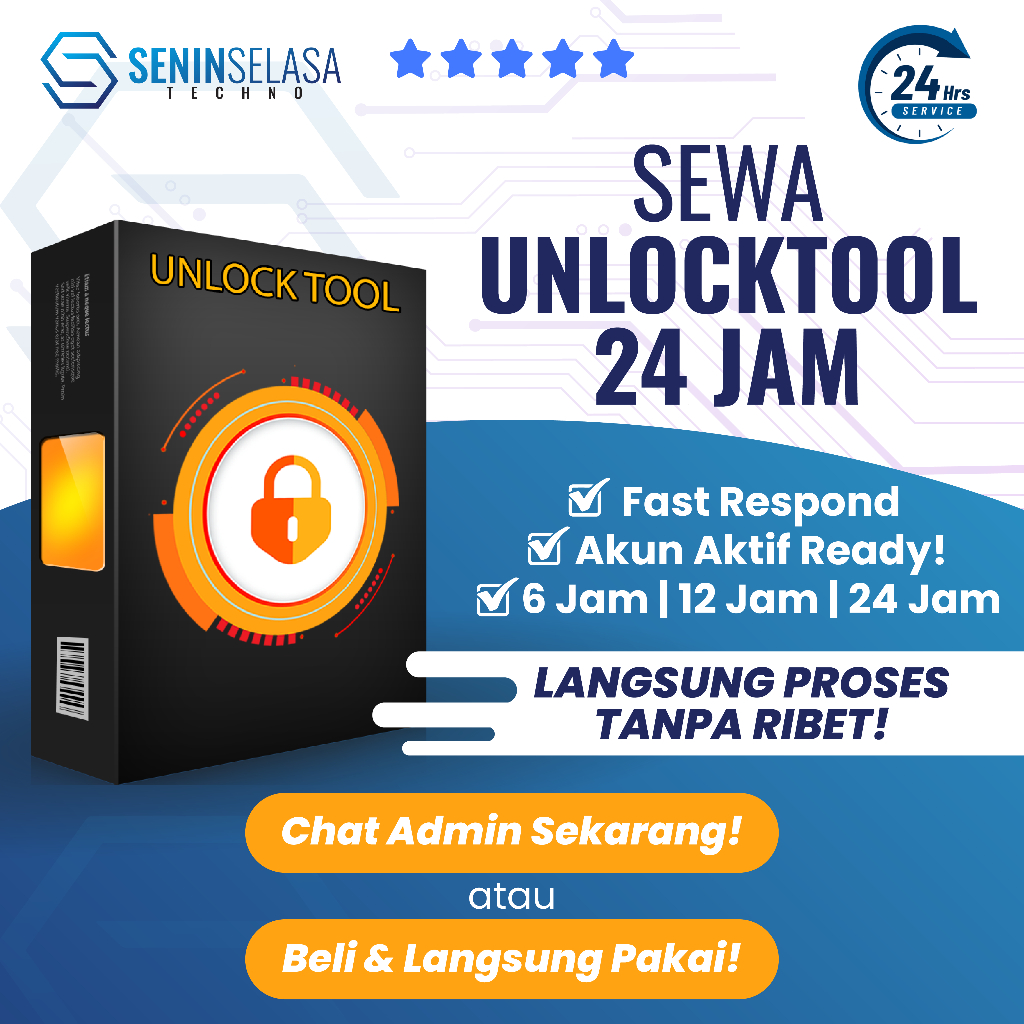 [1 DETIK KIRIM] Sewa Unlocktool 6 jam / Unlocktoll / Unlock tool / Unlocktools