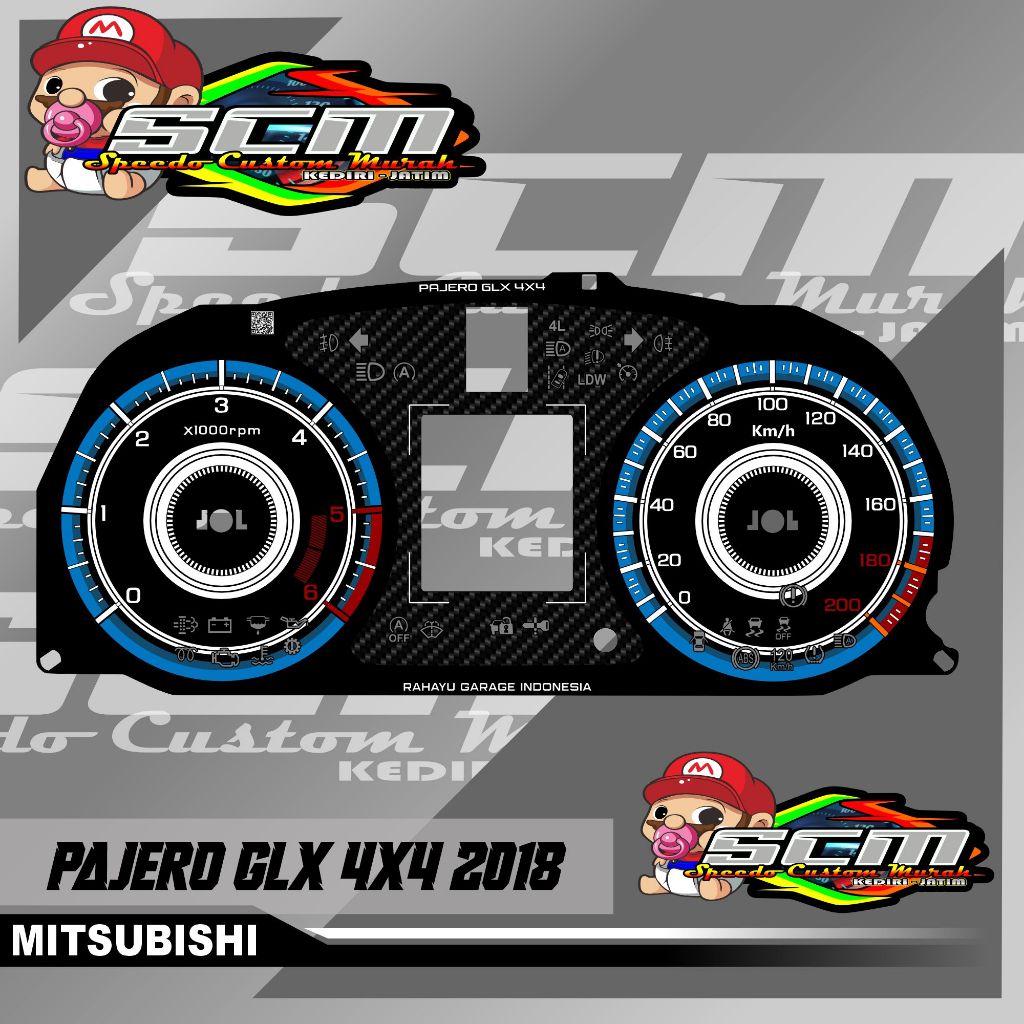 Jual PAPAN SPEEDOMETER CUSTOM MITSUBISHI PAJERO GLX 4X4 2018 | Shopee ...