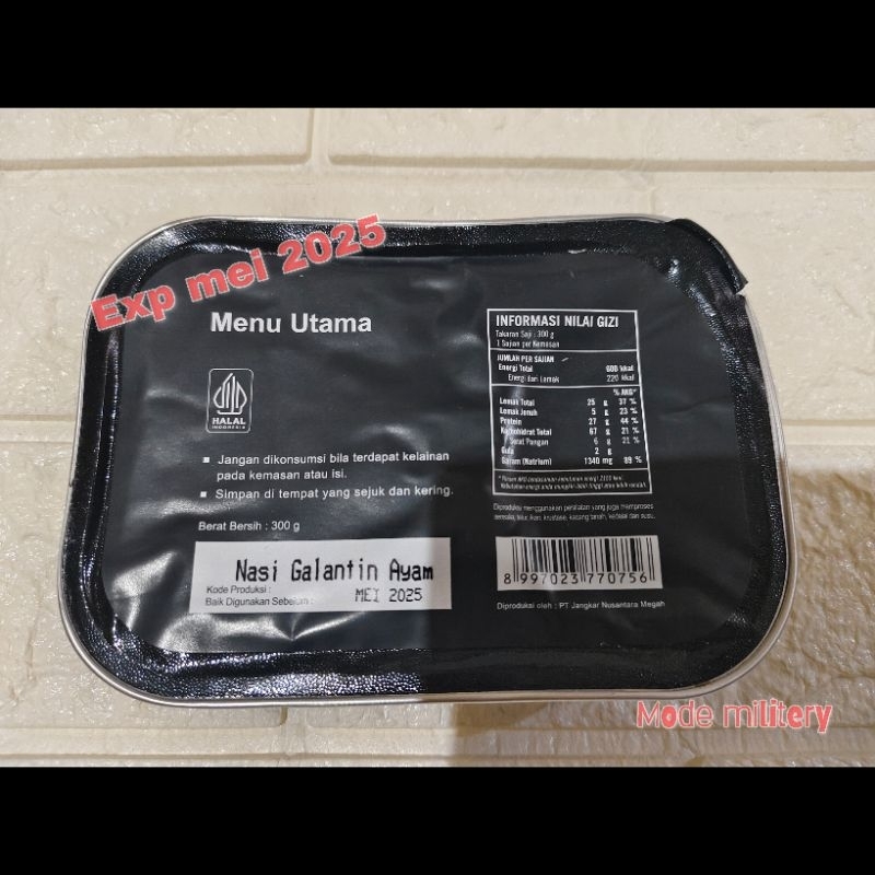Jual Ransum nasi naraga jatah TNI ecer 1 pcs nasi | Shopee Indonesia