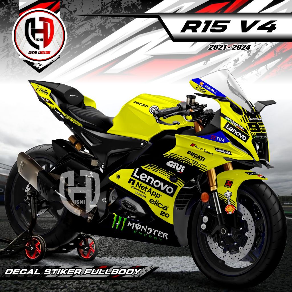 Jual FROMO COD) Decal New R15 V4 Fullbody Stiker Variasi Motor Yamaha ...