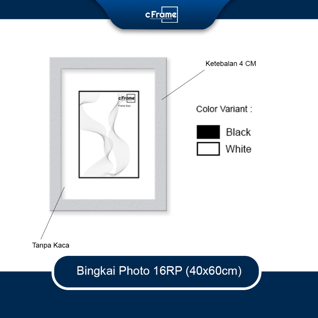Jual C Frame Bingkai Foto Fiber 4cm 16Rp 40 x 60 cm | Shopee Indonesia