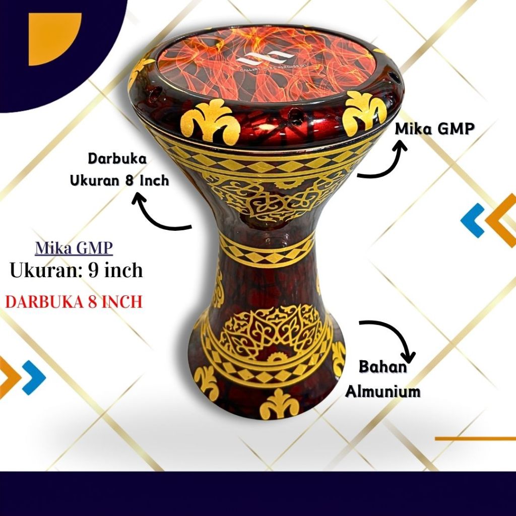 Jual Darbuka Calty Murah Ukuran 8 inch Darbuk Alumunium Cor Dumbuk ...