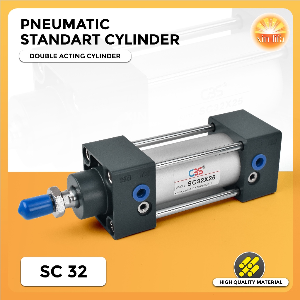 SC 32x320 Luftzylinder – Pneumatikzylinder ETSC32 Produktbild-Vorschau 3