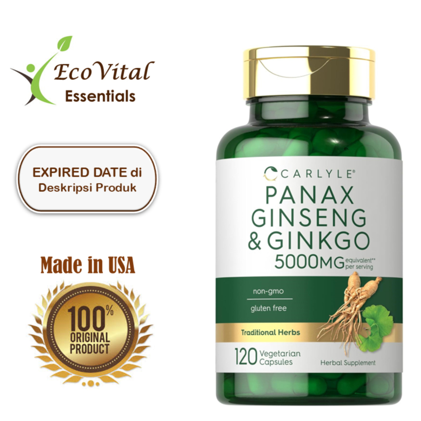 Carlyle Panax Ginseng & Ginkgo 5000MG - 120 capsule main image 0