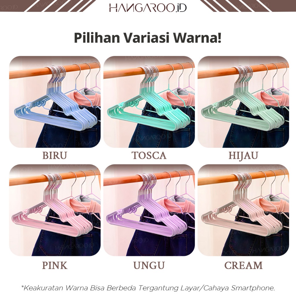 Jual Hangaroo 10PCS Gantungan Pakaian Hanger Baju Besi Stainless ...