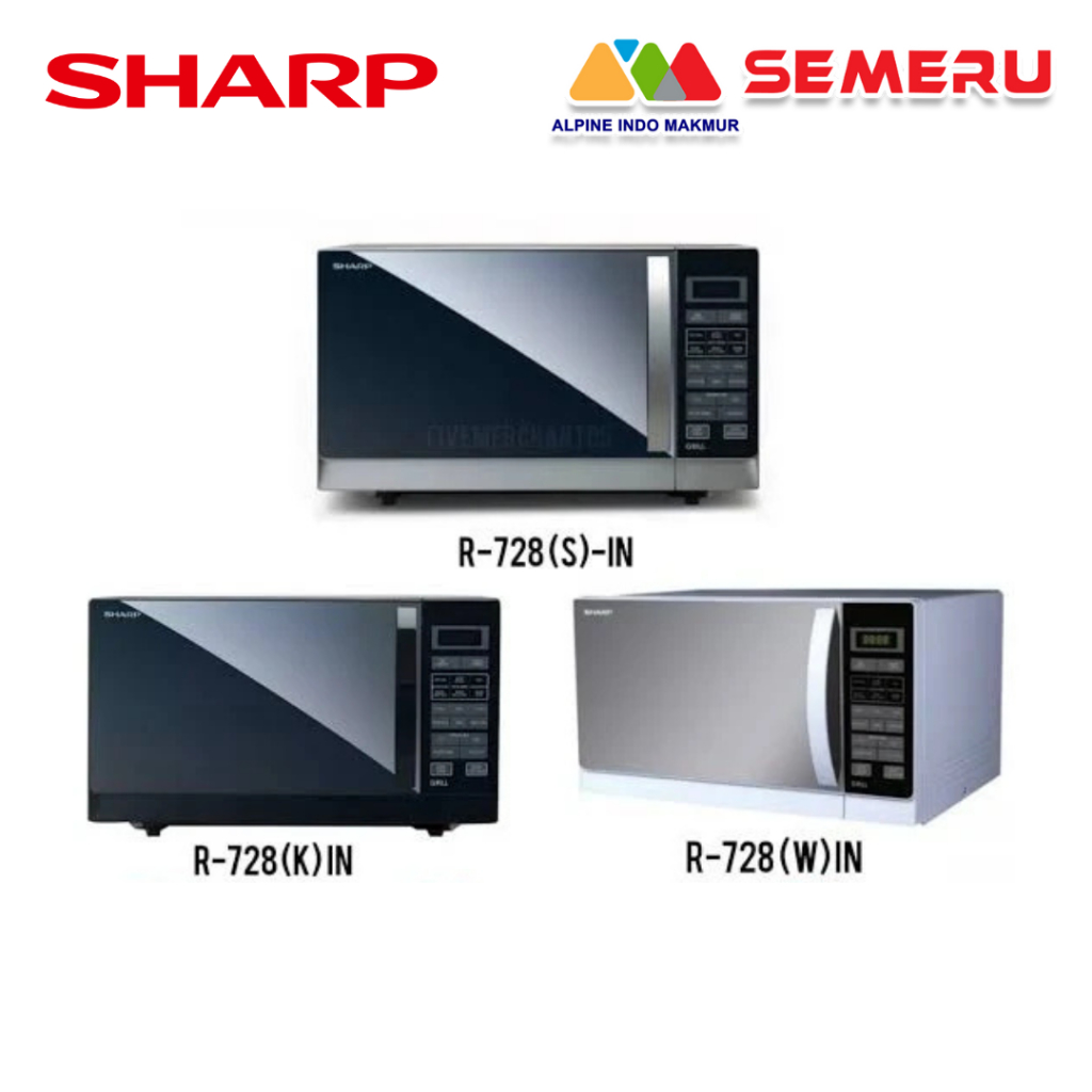 Jual SHARP MICROWAVE OVEN 25 L R-728 (S)-IN/R-728 (K)-IN/R-728 (W)-IN