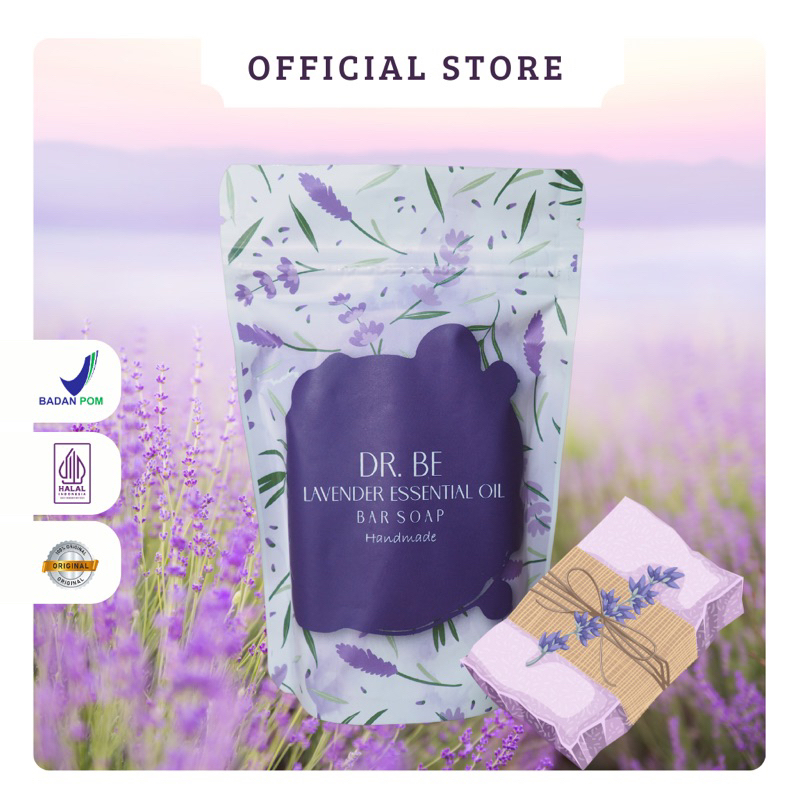Jual dr be Lavender Soap essential oil bar soap / soapleasure / sabun ...