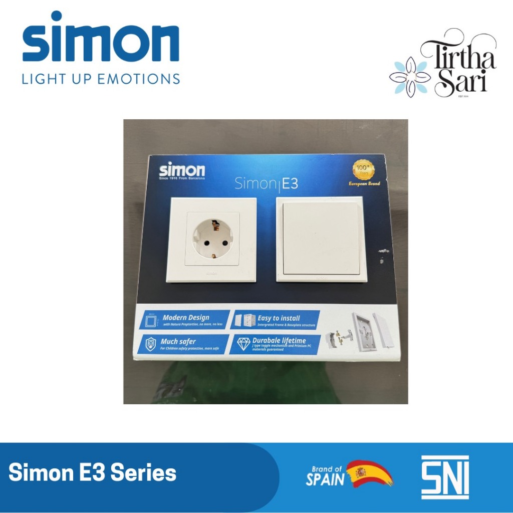 Jual Simon E3 1 Gang 1 Way Switch Black | Shopee Indonesia