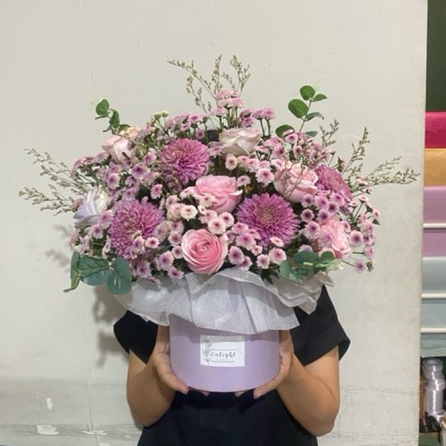 Jual Box Bunga Flower Box Karangan Bunga Meja Bunga Ucapan | Shopee ...