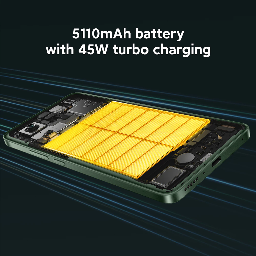 Baterai 5110mAh dan pengisian turbo 45W POCO M7 Pro 5G