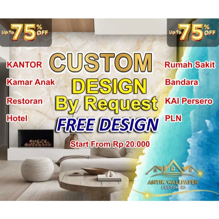Jual WALLPAPER CUSTOM DESIGN BY REQUEST ! Wallpaper Dinding Custom ...