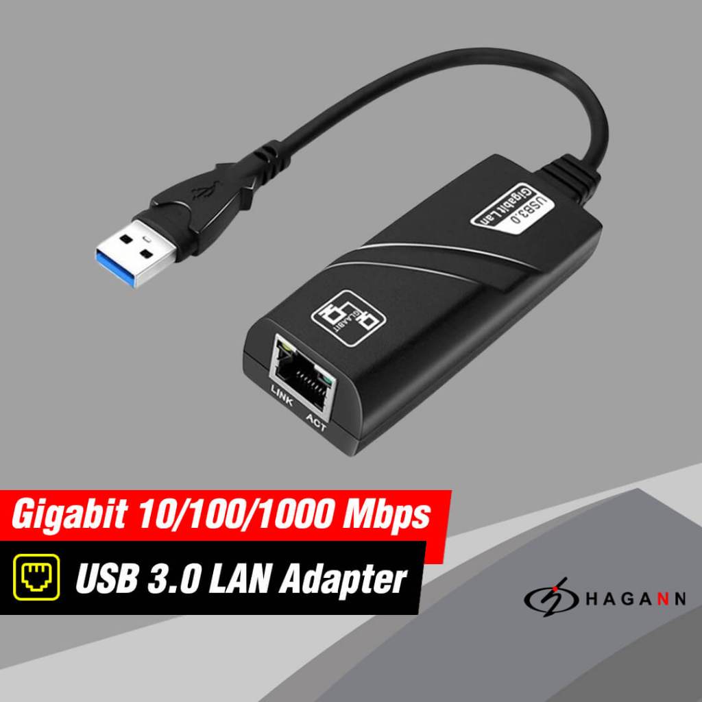 Jual USB LAN Adapter Converter for RJ45 Network Gigabit Ethernet Card ...