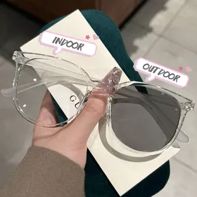 Kacamata Wanita Pria Kacamata Bluecromic Photocromic Dan Anti Radiasi Biru Blueray Bulat Oval