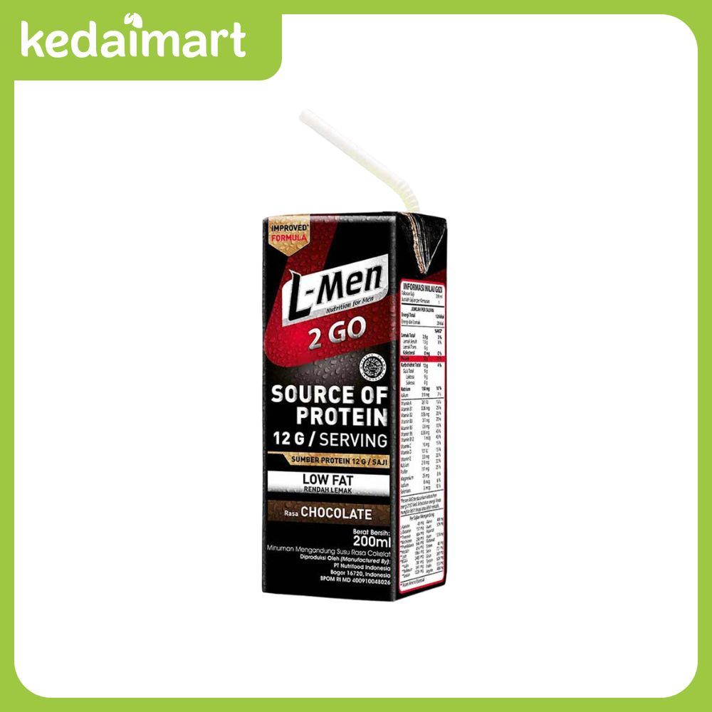 Jual L-Men Hi Protein 2 Go Chocolate 200 ml - Ready to Drink | Shopee ...