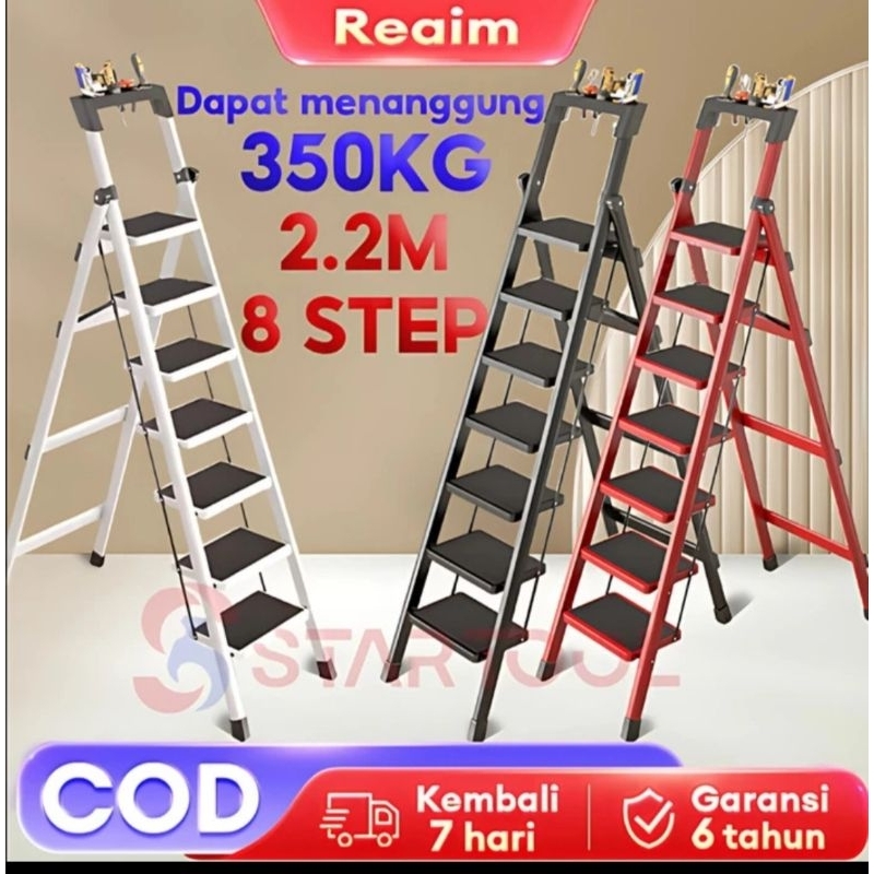 Jual Tangga 5/6/7/8 step tangga lipat multifungsi lipat tangga besi