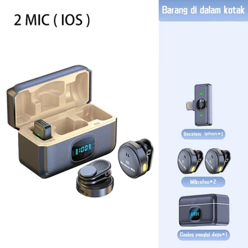 Wireless Microphone Magnetic Mikrofon Plug Play Wireless Lavalier Microphone With Charging Case