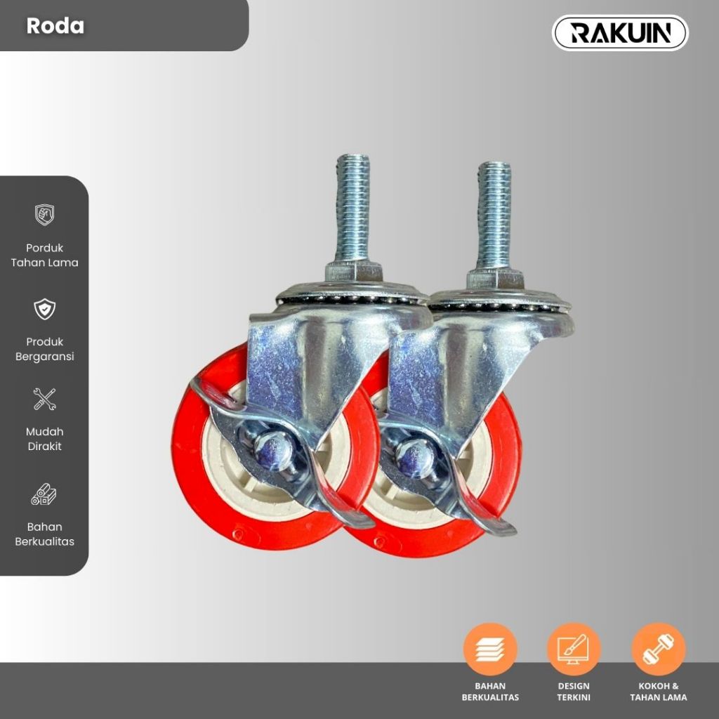 Jual RODA - UKURAN M8 & M10 - KOMBINASI DENGAN PRODUK RAK / GAWANGAN ...