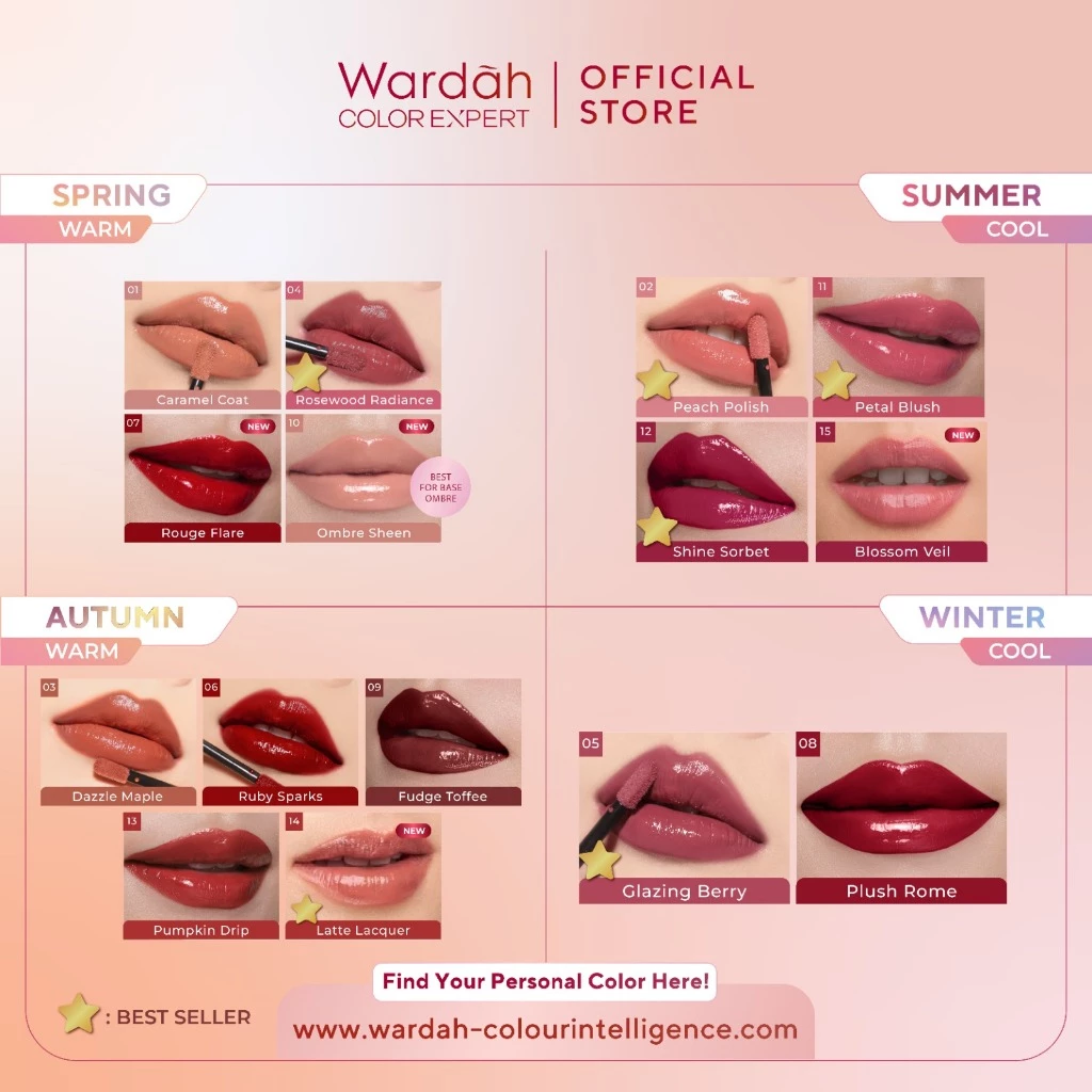 Wardah Glasting Liquid Lip: Liptint Ringan, Hi-Pigmented dan Transferproof, Tidak Lengket