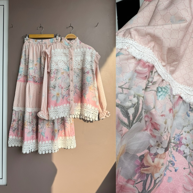 Jual oneset Zahira, set meijiwang, oneset Moana, set rok import, set ...