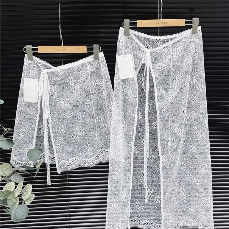 Jual Rok penutup gaun renda/rok tulle renda tembus pandang panjang ...