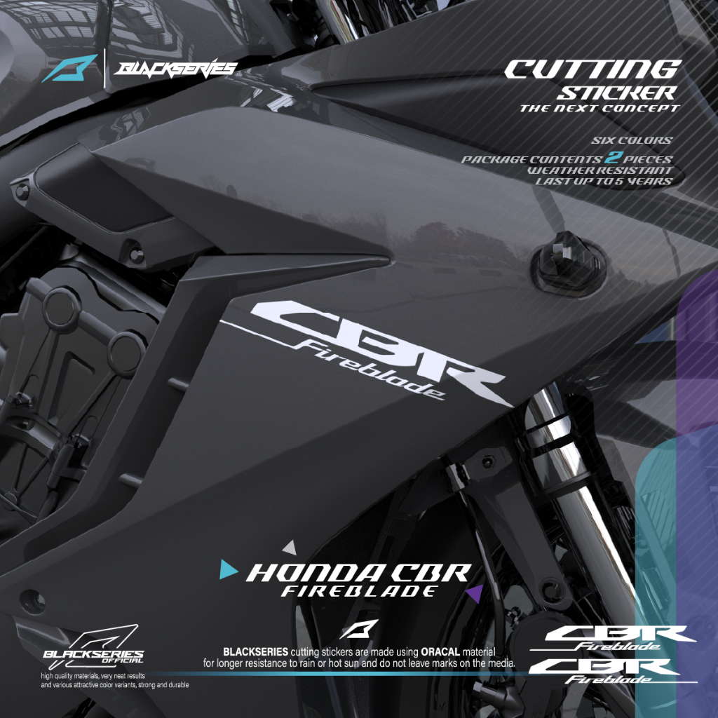 Jual BLACKSERIES | Cutting Sticker Honda CBR Fireblade | Stiker CBR ...
