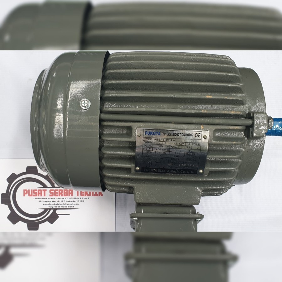 Jual Fukuta Dinamo Elektro Motor 1/2 HP 2P/4P 3 Phase | Shopee Indonesia
