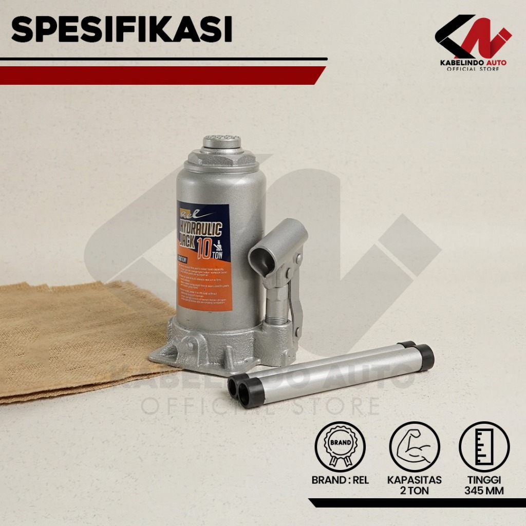 Jual Dongkrak Mobil Model Botol REL Hidrolik / Hydraulic Jack 10 Ton ...